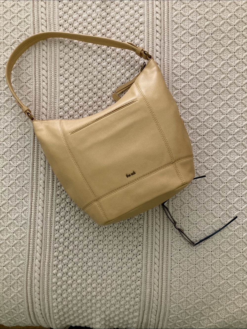 The Sak Leather Shoulder Hobo in Light Buttery Yellow